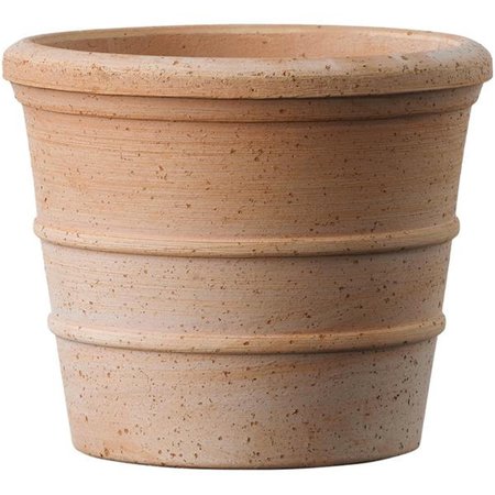 MARSHALL POTTERY 3.7 in. x 4.3 in. dia. Deroma Clay Siena Cachepot, Terracotta 7009013